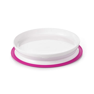 oxo tot くっつくシンプルプレート ピンク オクソートット テーブルに吸盤で固定できる