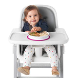 oxo tot くっつくシンプルプレート ピンク オクソートット テーブルに吸盤で固定できる