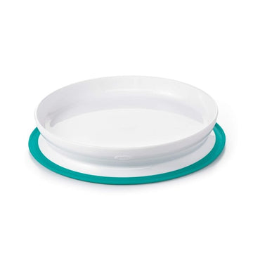 oxo tot くっつくシンプルプレート ティール オクソートット テーブルに吸盤で固定できる