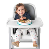 oxo tot くっつくシンプルプレート ティール オクソートット テーブルに吸盤で固定できる