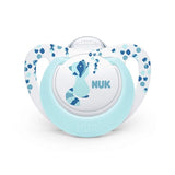 ヌーク おしゃぶりジーニアス(消毒ケース付き)/0-6カ月用 あらいぐま NUK