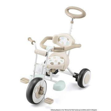 ナチュラルトライク プー＆ハニー 押手棒付き三輪車 アイデス ides【ラッピング不可商品】【送料無料 沖縄・一部地域を除く】