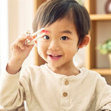 ケイジェイシー エジソンのお箸mini 右手用/シナぷしゅ/ホワイト【1歳半から使えるミニサイズのお箸　シリーズ最少・最軽量】