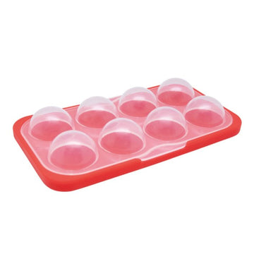 万能シリコントレイ 15ml×8 レッド 保存も調理もできるシリコン容器 EDISONmama ケイジェイシー