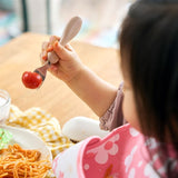 じぶんでぱくぱく フォーク＆スプーン　プチ　カバー付 テラコッタ ケイジェイシー EDISONmama【ゆうパケット送料無料】