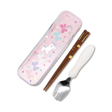 エジソンのコンビセット メルヘン/ピンク スポークとお箸が入ったカトラリーセット ケイジェイシー EDISONstyle 【ネコポス送料無料】