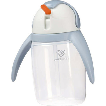 UMEE ペンギンストローカップ360ml ブルー ユーミー ストローマグ 漏れにくい トレーニングマグ オランダ デザイン【送料無料　沖縄・一部地域を除く】