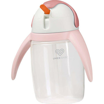 UMEE ペンギンストローカップ360ml ピンク ユーミー ストローマグ 漏れにくい トレーニングマグ オランダ デザイン【送料無料　沖縄・一部地域を除く】