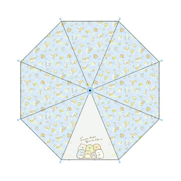 キャラクターキッズ傘45cm（セミオートろくろタイプ） すみっコぐらし　ドッグ70128　ジェイズプランニング 子供用雨傘 キッズアンブレラ【ラッピング不可商品】【送料無料 沖縄・一部地域を除く】