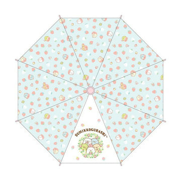 キャラクター長傘55cm（ワンタッチタイプ）すみっコぐらし ミント35191　雨傘 子供用 子ども用 キッズアンブレラ【ラッピング不可商品】【送料無料 沖縄・一部地域を除く】