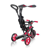 グロッバー エクスプローラー トライク 4in1 レッド GLOBBER 【三輪車 3輪車 キックバイク ベビーカー 押手棒 押し手 舵取り かじ取り サンシェード】【ラッピング不可商品】【送料無料 沖縄・一部地域を除く】