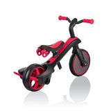 グロッバー エクスプローラー トライク 4in1 レッド GLOBBER 【三輪車 3輪車 キックバイク ベビーカー 押手棒 押し手 舵取り かじ取り サンシェード】【ラッピング不可商品】【送料無料 沖縄・一部地域を除く】