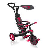 グロッバー エクスプローラー トライク 4in1 レッド GLOBBER 【三輪車 3輪車 キックバイク ベビーカー 押手棒 押し手 舵取り かじ取り サンシェード】【ラッピング不可商品】【送料無料 沖縄・一部地域を除く】