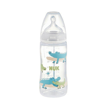 ヌーク プレミアムチョイスほ乳びん(ポリプロピレン製)/300ml/適温目盛付き ワニ　NUK　ダッドウェイ