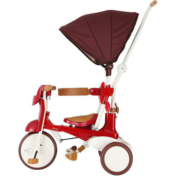 iimo 三輪車 イーモトライシクルナンバー#02 TypeSS エタニティレッド サンシェード付き タイプSS TRICYCLE 幌付き【ラッピング不可商品】【送料無料 沖縄・一部地域を除く】