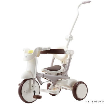 iimo 三輪車 #02 ジェントルホワイト イーモトライシクルナンバー02 TRICYCLE 折りたたみ式【ラッピング不可商品】【送料無料 沖縄・一部地域を除く】