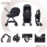 【シートマットプレゼント】アップリカ オプティア クッション グレイス クラシックグリッド（GR）【P/N】【3年保証対象品 ベビーカー A形 A型 1カ月 両対面 ハイシート 振動吸収設計 ワンタッチ開閉 自立】【送料無料　沖縄・一部地域を除く】【ラッピング不可商品】