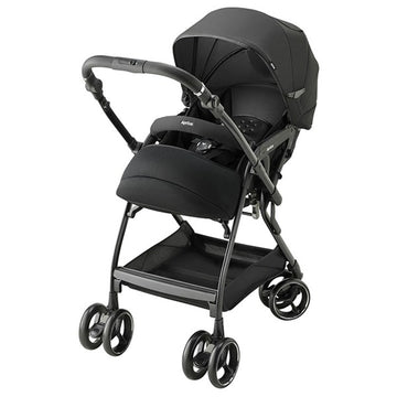 【シートマットプレゼント】アップリカ オプティア クッション グレイス オニキスブラック BK【P/N】【3年保証対象品 ベビーカー オート4輪 A形 A型 1カ月 両対面 ハイシート 振動吸収設計  ワンタッチ開閉 自立】【送料無料　沖縄・一部地域を除く】【ラッピング不可商品】