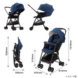 アップリカ カルーンエアー メッシュ AB ネイビー(NV)超軽量3.9kg 両対面 A型ベビーカー【P/N】【3年保証対象品】【送料無料 沖縄・一部地域を除く】【ラッピング不可商品】