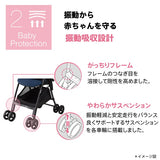 アップリカ カルーンエアー メッシュ AB ネイビー(NV)超軽量3.9kg 両対面 A型ベビーカー【P/N】【3年保証対象品】【送料無料 沖縄・一部地域を除く】【ラッピング不可商品】