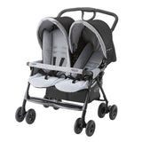 グレコ　デュオスポーツ ジェミニブラック GRACO　二人乗りベビーカー (背面タイプ) 専用レインカバー付【P/N】【送料無料　沖縄・一部地域を除く】