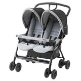 グレコ　デュオスポーツ ジェミニブラック GRACO　二人乗りベビーカー (背面タイプ) 専用レインカバー付【P/N】【送料無料　沖縄・一部地域を除く】