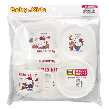 オーエスケー 子供食器セット　（レンジ対応） キティ　ベビー食器セット