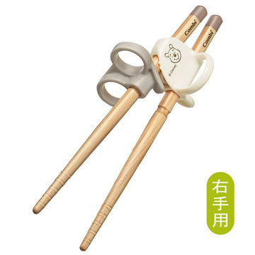 コンビ はじめておはし　木箸　くまのプーさん　右手用